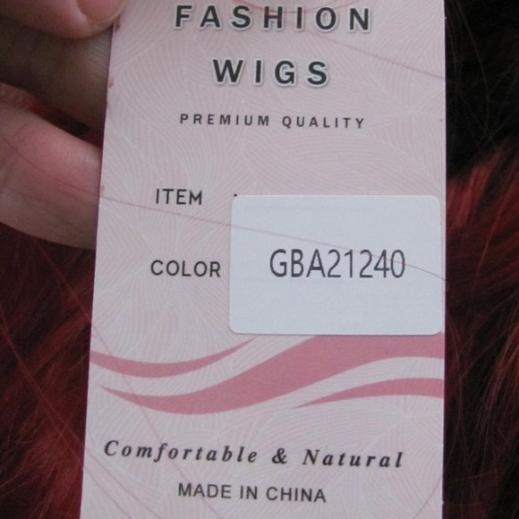 Ladies Synthetic Black & Bright Red Highlights Long Layered Wave Wig 27" - Picture 6 of 6